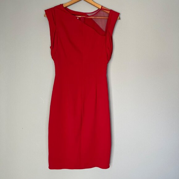 Hoss Intropia Cocktail Dress Womens Size FR 40 US 6 Red Formal Event Wedding NEW - Picture 2 of 5
